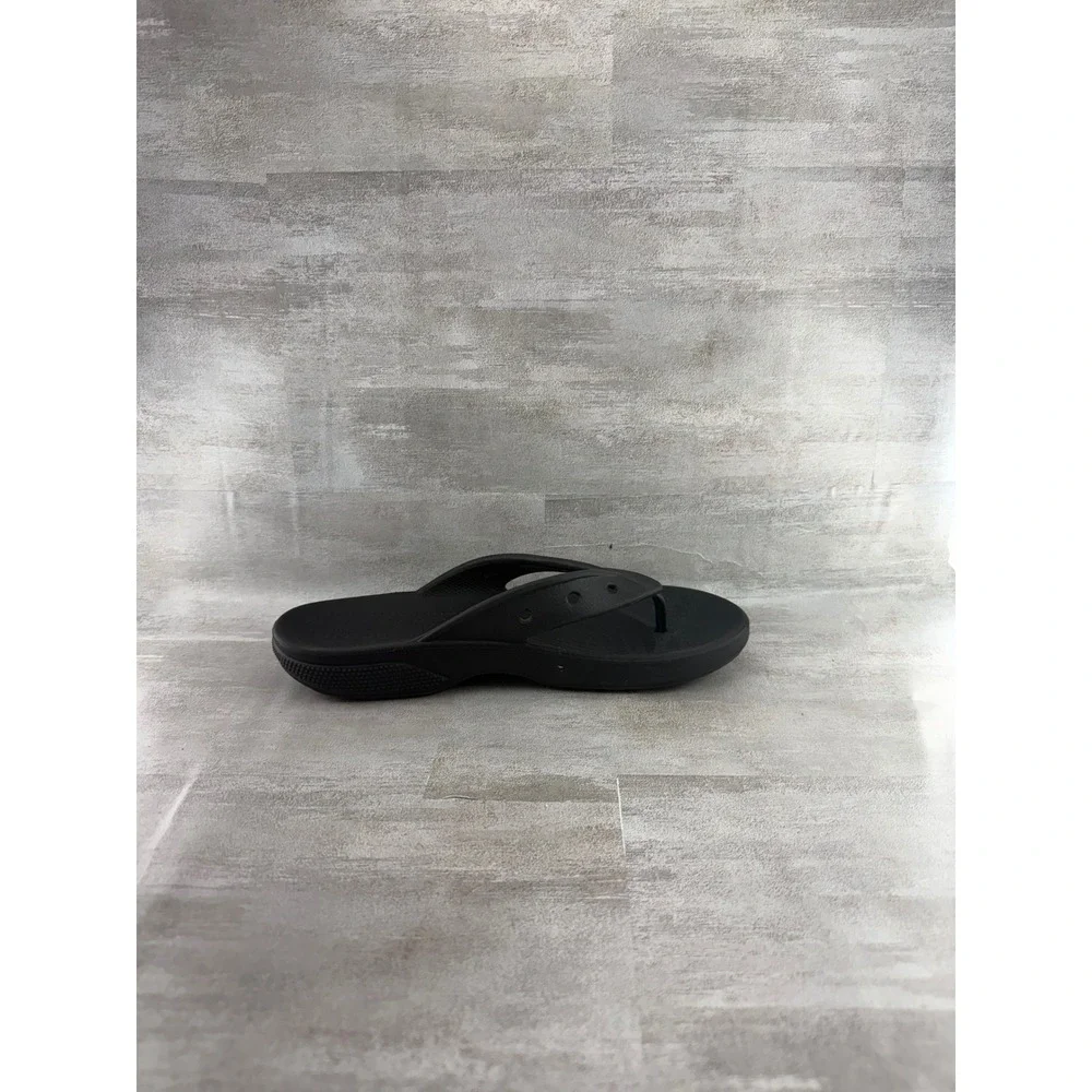 Crocs Athens Flip Flops Black Unisex Mens 6 Womens 8 Comfort Sandals 208192